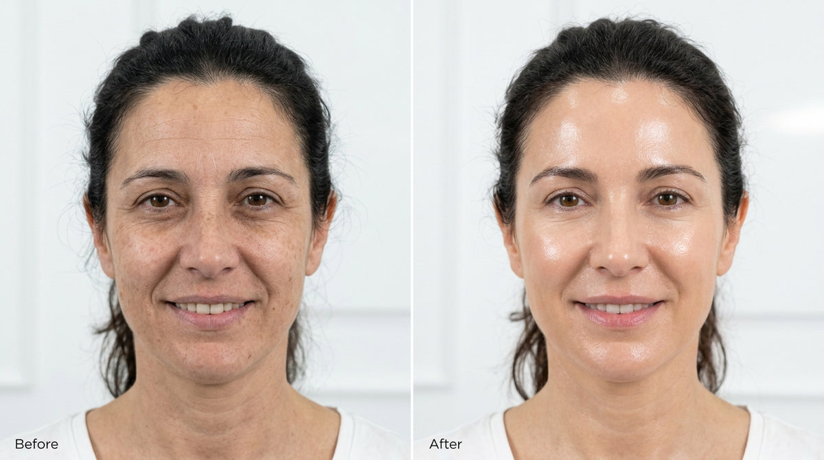 Antes y después — BrilloVital resultados visibles