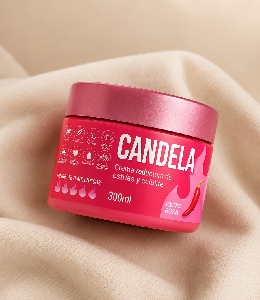 Crema Reductora de Celulitis y Estrías con Efecto Calor – CANDELA 300g